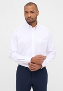 COMFORT FIT Cover Shirt in wit vlakte