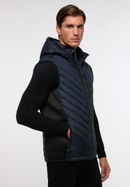 Quilted gilet in navy plain