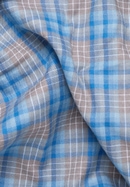COMFORT FIT Overhemd in rookblauw geruit