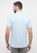 REGULAR FIT Polo shirt in light blue plain