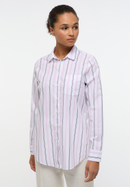 Blouse in pink striped
