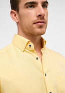 COMFORT FIT Hemd in gelb strukturiert