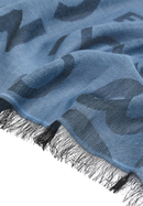 Scarf in blue patterned