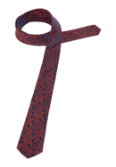 Tie in rusty red patterned