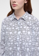 shirt-blouse in white printed