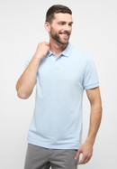 REGULAR FIT Poloshirt in hellblau unifarben