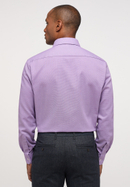 MODERN FIT Hemd in lila strukturiert