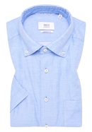COMFORT FIT Linen Shirt in azurblau unifarben