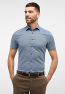 ETERNA textured short-sleeved shirt SLIM FIT