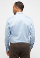 MODERN FIT Soft Luxury Shirt in hellblau unifarben