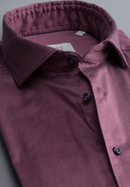 SLIM FIT Soft Luxury Shirt in lila unifarben