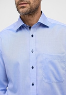 COMFORT FIT Hemd in blau unifarben