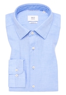 COMFORT FIT Linen Shirt in azuurblauw vlakte