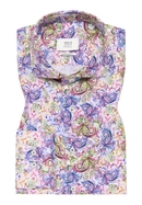 COMFORT FIT Overhemd in lila gedrukt