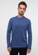 Pull en tricot bleu uni