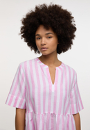 Shirt dress in rose striped