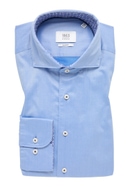 SLIM FIT Soft Luxury Shirt in mittelblau unifarben