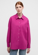 shirt-blouse in plum plain