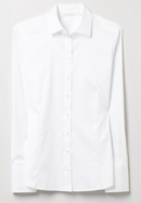Satin Shirt in weiß unifarben