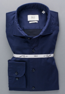 SLIM FIT Soft Luxury Shirt in dunkelblau unifarben