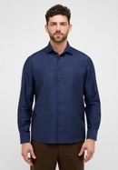COMFORT FIT Linen Shirt in midnight plain