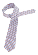 Cravate bleu clair/orange estampé