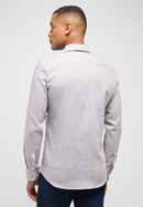 SLIM FIT Shirt in brown striped