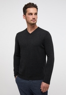 Knitted jumper in graphite plain