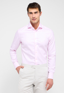 SLIM FIT Hemd in rosa strukturiert
