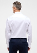 SUPER SLIM Cover Shirt in weiß unifarben