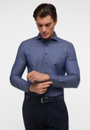 SLIM FIT Soft Luxury Shirt in blau unifarben