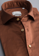 SLIM FIT Soft Luxury Shirt in caramell unifarben