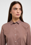 shirt-blouse in chestnut striped