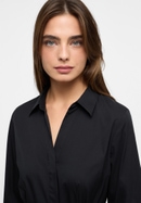 Shirt dress in black plain