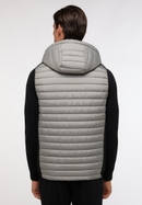 Quilted gilet in grey plain
