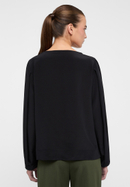 T-shirt blouse in black plain
