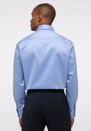 COMFORT FIT Luxury Shirt in mittelblau unifarben