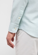 SLIM FIT Linen Shirt in turquoise vlakte