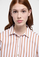 shirt-blouse in caramel striped