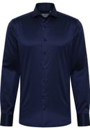 SLIM FIT Luxury Shirt in dunkelblau unifarben