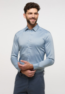 SUPER SLIM Performance Shirt in graublau unifarben