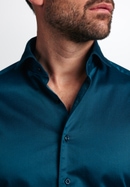 MODERN FIT Soft Luxury Shirt in smaragd unifarben