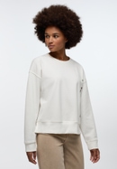 Knitted jumper in white plain
