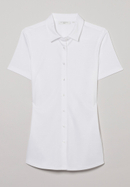 Jersey Shirt Bluse in weiß unifarben
