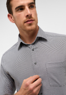 MODERN FIT Overhemd in grijs gestructureerd