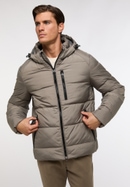 Quilted jacket in beige plain