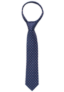 Cravate bleu marine/rouge estampé