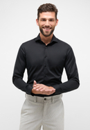 SUPER SLIM Cover Shirt in zwart vlakte