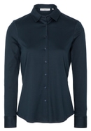 Jersey Shirt Blouse in navy vlakte