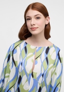 T-shirt blouse in azure printed